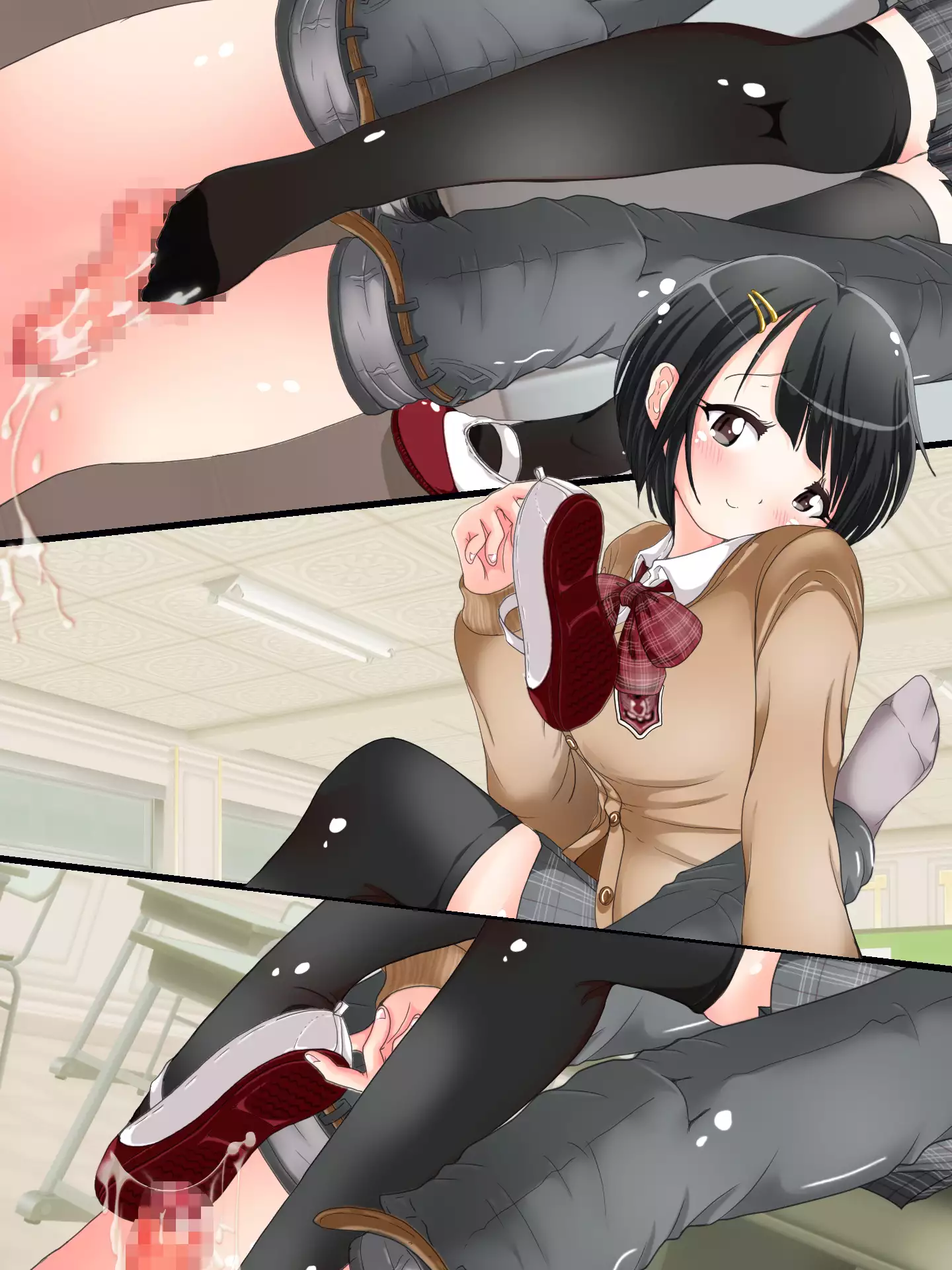 Ashi de Nando mo Choukyou Sarechau!! Aki no Seifuku Kaikan Ashikoki