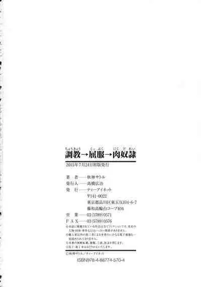 [Akigami Satoru] Choukyou→Kuppuku→Nikudorei