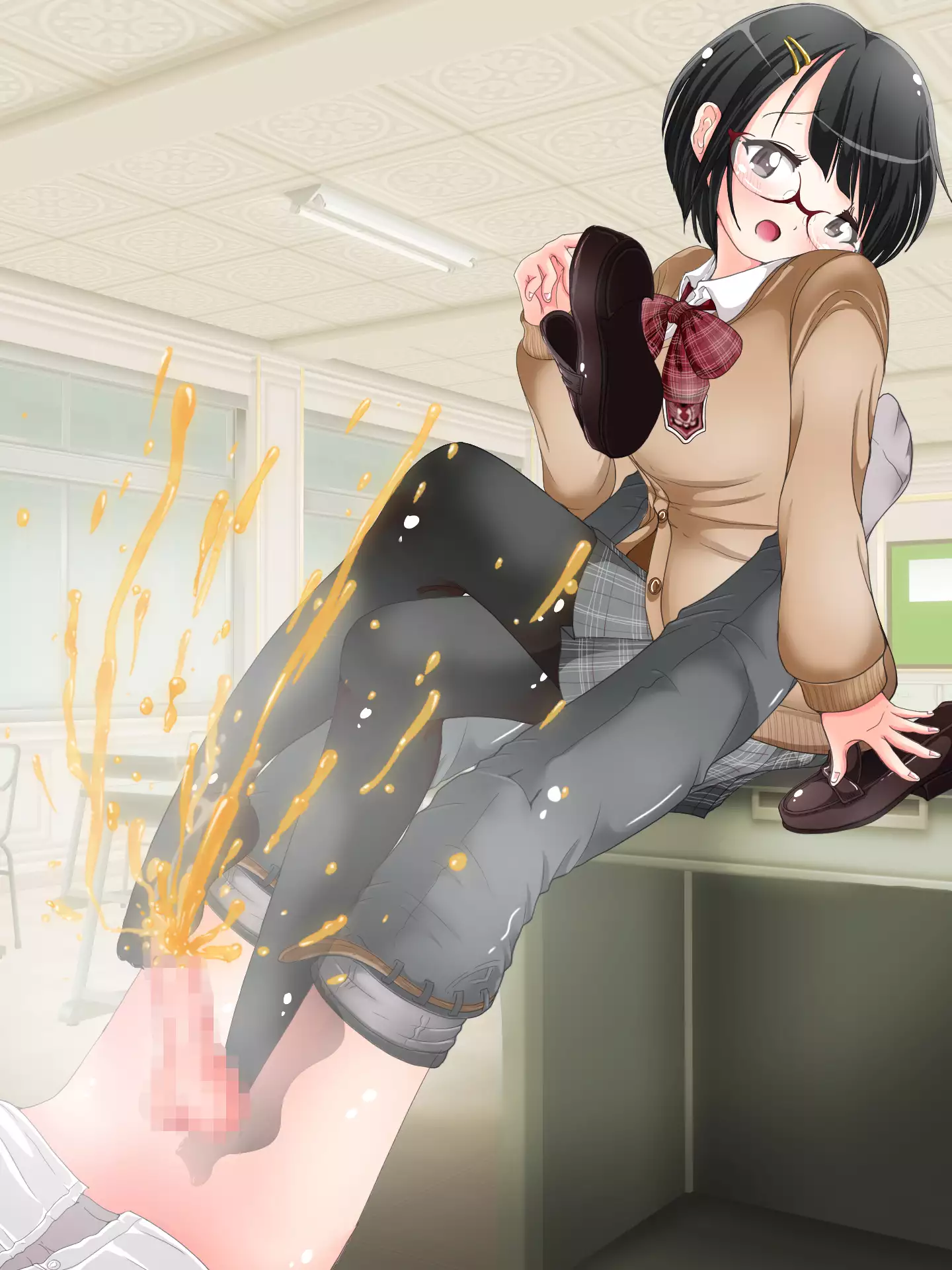 Ashi de Nando mo Choukyou Sarechau!! Aki no Seifuku Kaikan Ashikoki