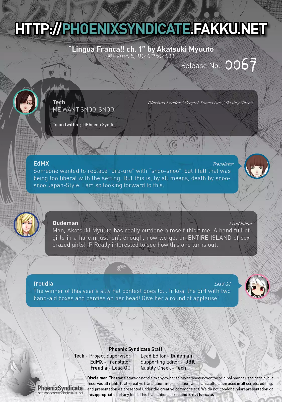 Lingua Franca!! Ch. 1