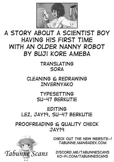 Kyuugata Komori Robotto ni Fudeoroshi Shitemorau Kagaku Shounen no Hanashi | A story about a scientist boy having his first time with an older nanny robot